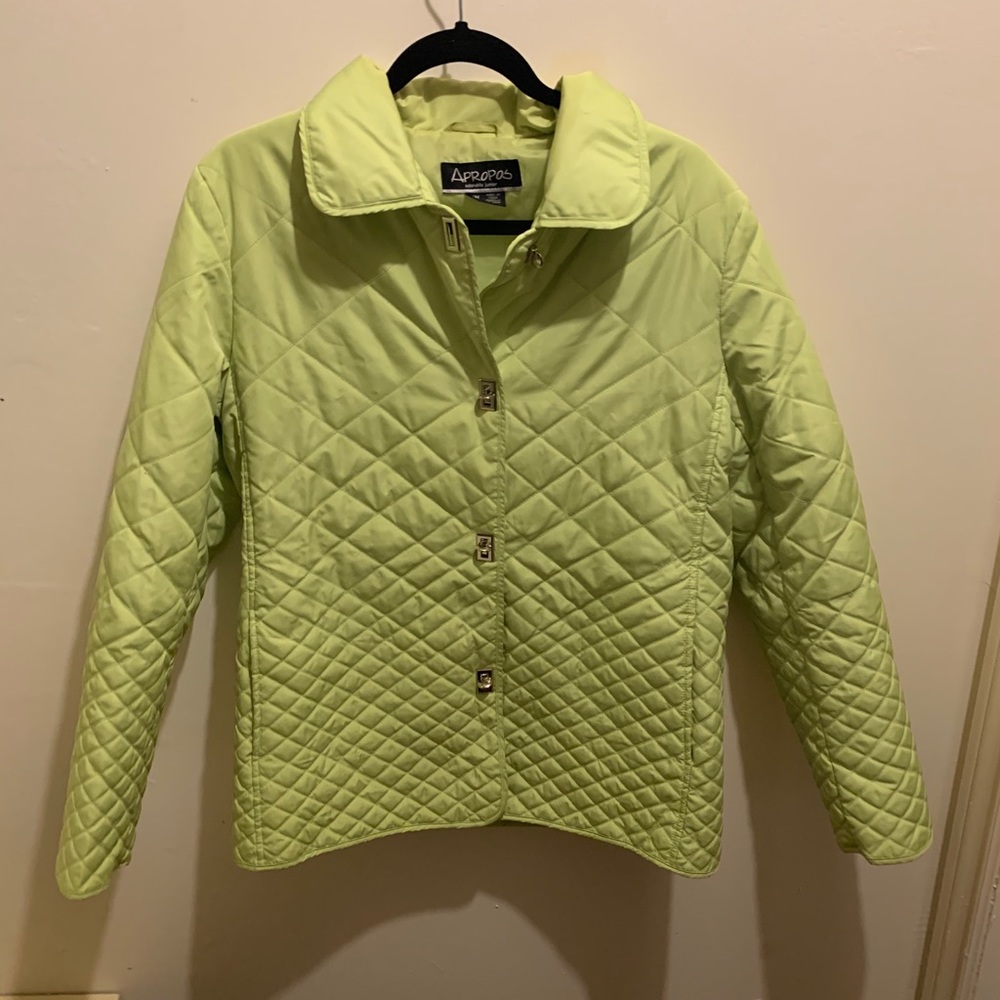 Apropos green puffer jacket